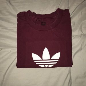 Adidas Originals kids maroon graphic tee